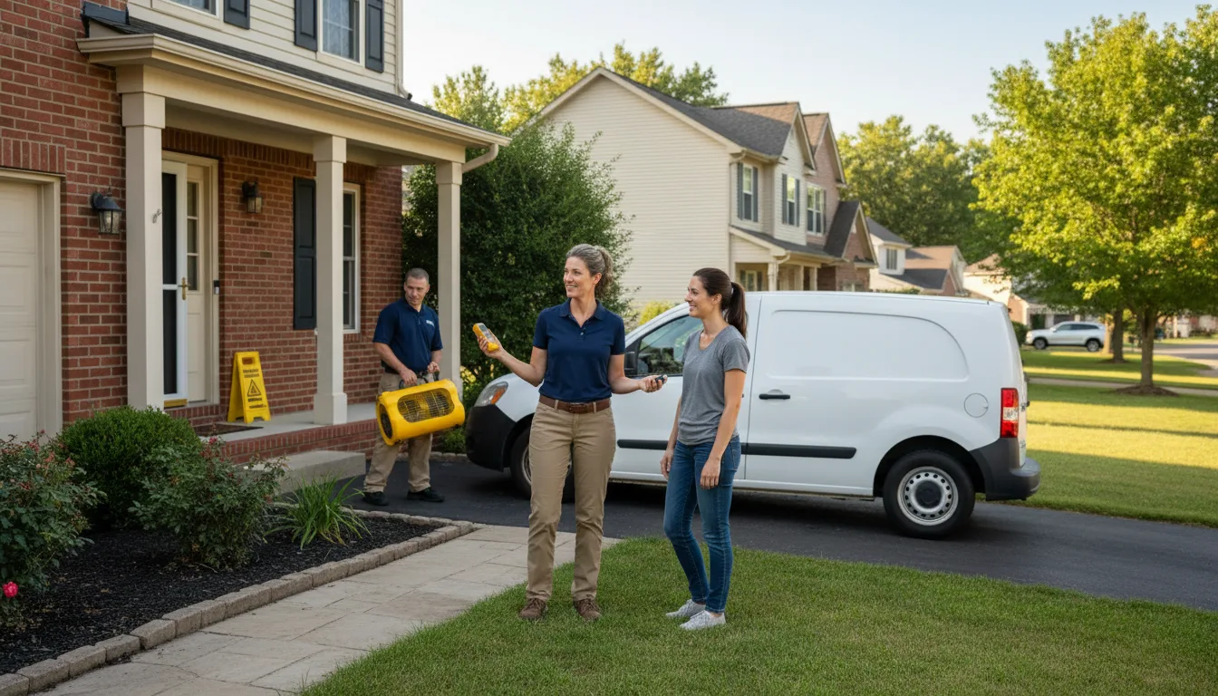 Residential water damage restoration in Hildreth, NE
